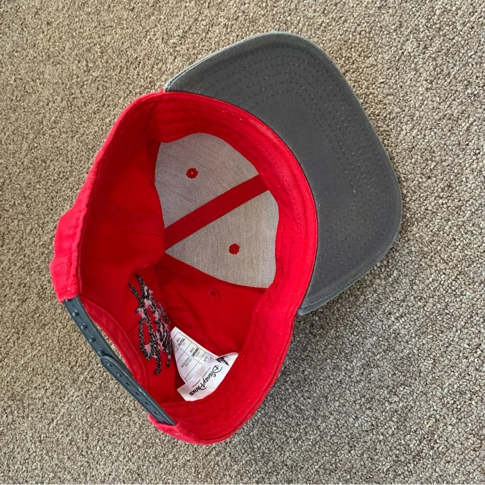 Disney Parks Pixel Cross-Stitch Mickey Mouse Red Adjustable‎ Hat Cap Youth